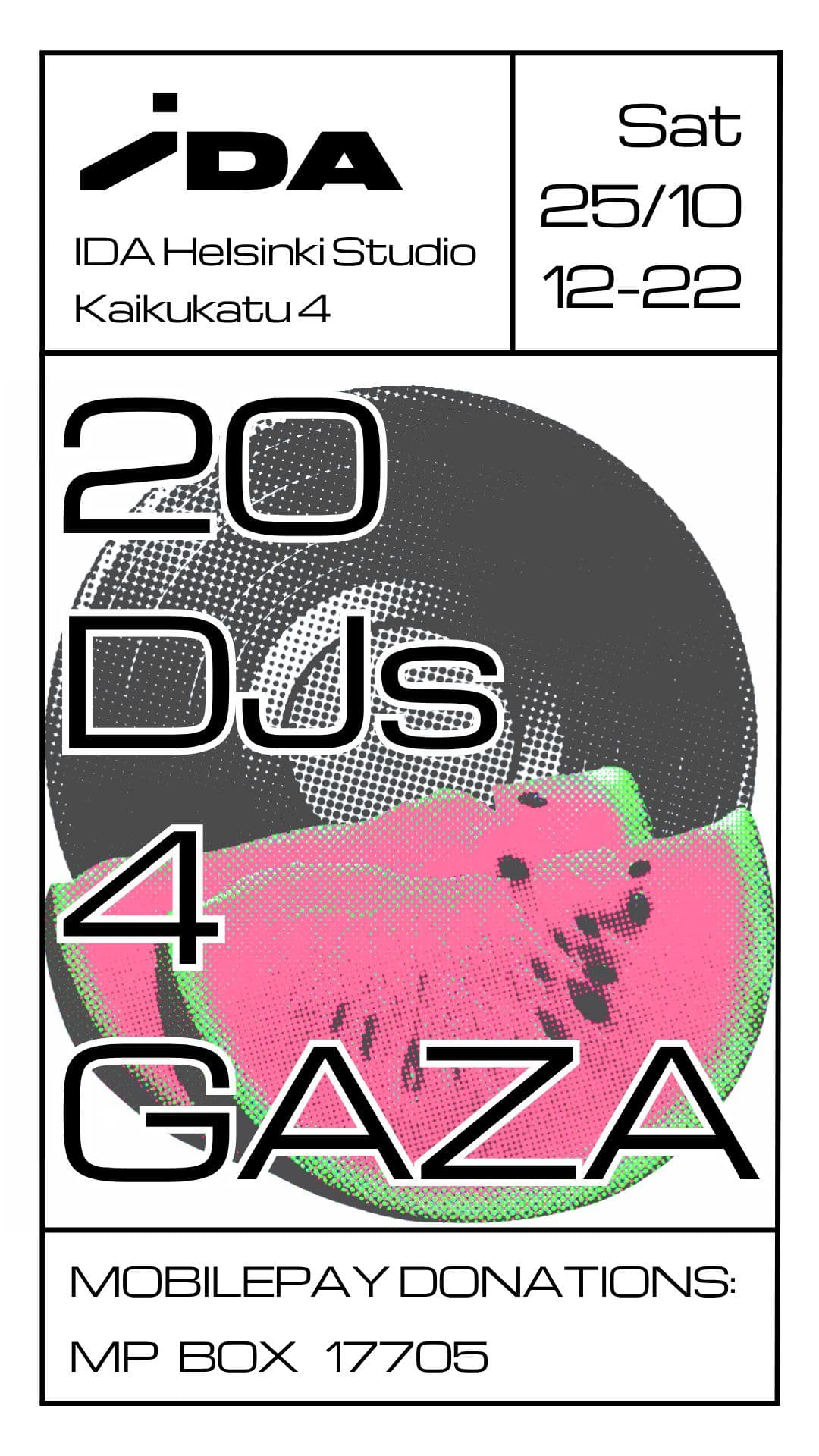 20 DJs For Gaza